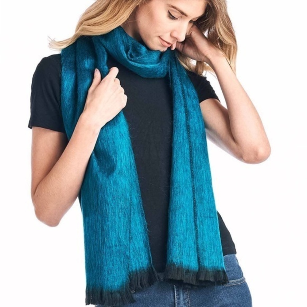 Alpaca Scarf Midnight Turquoise